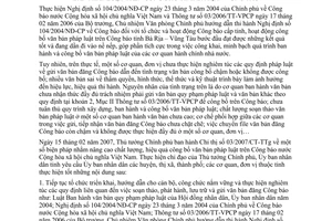 Chỉ thị 20/2007/CT-UBND nâng cao hiệu quả công bố văn bản trên Công báo Bà Rịa