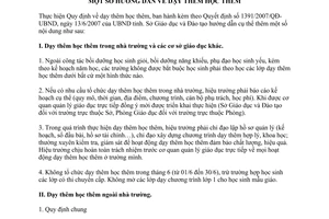 Hướng dẫn 1162/SGD&ĐT-GDCN-TX dạy học thêm Tỉnh Thừa Thiên Huế