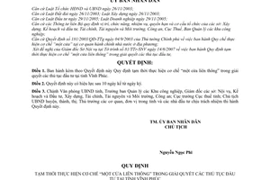 Quyết định 34/2007/QĐ-UBND Quy định tạm thời thực hiện cơ chế một cửa liên thông