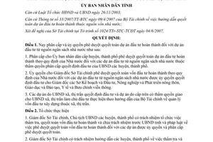 Quyết định 12/2007/QĐ-UBND phân cấp ủy quyền phê duyệt quyết toán dự án đầu tư