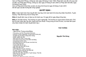 Quyết định 80/2007/QĐ-TTg Quy trình vận hành liên hồ chứa thuỷ điện Hoà Bình, Tuyên Quang, Thác Bà mùa lũ hàng năm