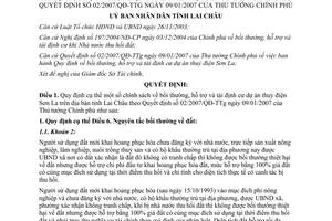 Quyết định 11/2007/QĐ-UBND quy định chính sách về bồi thường hỗ trợ và tái định