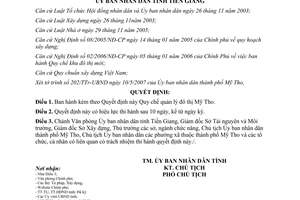 Quyết định 23/2007/QĐ-UBND Quy chế quản lý đô thị Mỹ Tho