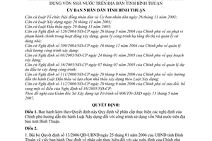 Quyết định 28/2007/QĐ-UBND phân cấp nghị định Chính phủ hướng dẫn Luật xây dựng công trình sử dụng vốn nhà nước tỉnh Bình Thuận