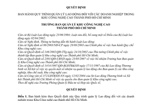 Quyết định 68/QĐ-KCNC Quy trình quản lý Lao động