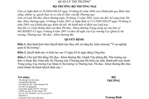 Quyết định 15/2007/QĐ-BTM Quy chế xét tặng Kỷ niệm chương Vì sự nghiệp quản lý thị trường