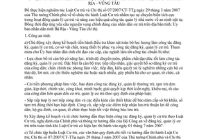 Chỉ thị 15/2007/CT-UBND thực hiện Luật Cư trú Bà Rịa Vũng Tàu