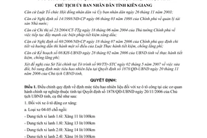 Quyết định 984/QĐ-UBND mức tiêu hao nhiên liệu xe ô tô công Kiên Giang