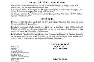 Quyết định 10/2007/QĐ-UBND dạy thêm học thêm ngoài giờ chính khóa