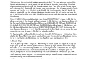 Chỉ thị 20/2007/CT-UBND công tác quản lý chất thải rắn Bình Dương