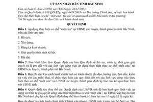 Quyết định 28/2007/QÐ-UBND áp dụng thực hiện cơ chế một cửa