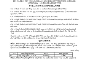 Quyết định 13/2007/QĐ-UBND giá thuê mặt bằng hàng hóa qua Bến cá Trà Vinh
