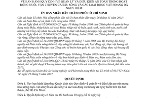 Quyết định 83/2007/QĐ-UBND quy định quản lý điều kiện an toàn trong hoạt động nuôi vận chuyển cá sấu sống loài động vật hoang dã nguy hiểm