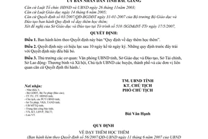 Quyết định 56/2007/QĐ-UBND  dạy thêm học thêm