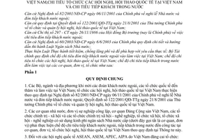 Thông tư 57/2007/TT-BTC quy định chế độ chi tiêu đón tiếp khách nước ngoài tổ chức các hội nghị hội thảo quốc tế tiếp khách trong nước