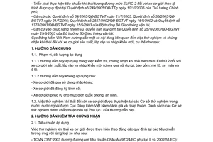 Công văn 600/ĐK áp dụng tiêu chuẩn khí thải theo mức EURO 2