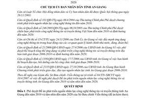 Quyết định 1569/QĐ-UBND năm 2007 phát triển nhân lực công nghệ thông tin An Giang