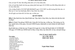 Quyết định 20/2007/QĐ-UBND về Quy định dạy học thêm trên địa bàn tỉnh Cà Mau