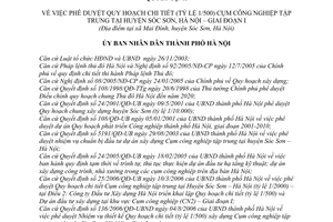 Quyết định 59/2007/QĐ-UBND phê duyệt quy hoạch chi tiết tỷ lệ 1/500 cụm công nghiệp tập trung huyện Sóc Sơn, Hà Nội giai đoạn I