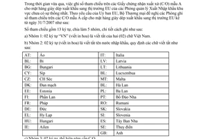 Công văn 3863/BTM-XNK  hướng dẫn cách ghi số tham chiếu trên C/O mẫu A