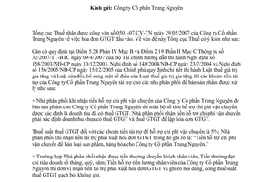 Công văn 2608/TCT-CS  hóa đơn GTGT đầu vào