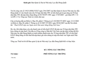 Công văn  2656/TCT-KK  đồng tiền nộp thuế giá trị gia tăng