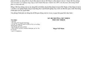 Công văn  3964/VPCP-ĐMDN thí điểm chuyển đổi mô hình tổ chức và hoạt động ban quản lý dự án