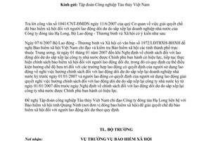 Công văn  2536/LĐTBXH-BHXH  giải quyết BHXH người lao động dôi dư theo NĐ 41/NĐ-CP