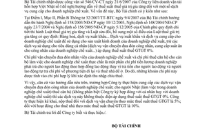 Công văn 10175/BTC-CST  thuế suất thuế GTGT