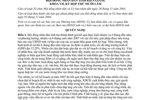 Nghị quyết 56/2007/NQ-HĐND tiếp tục thực hiện nhiệm vụ 2007 Kiên Giang