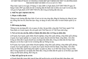 Thông tư 06/2007/TT-BCA-C11 hướng dẫn Luật Cư trú Nghị định 107/2007/NĐ-CP