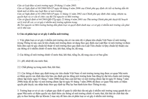 Thông tư 07/2007/TT-BTNMT hướng dẫn phân loại quyết định danh mục cơ sở gây ô nhiễm môi trường xử lý