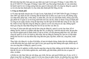 Chỉ thị 15/2007/CT-UBND triển khai thi hành Luật Cư trú Đà Nẵng