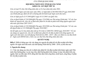 Nghị quyết 07/2007/NQ-HĐND định mức phân bổ chi đầu tư phát triển NSNN