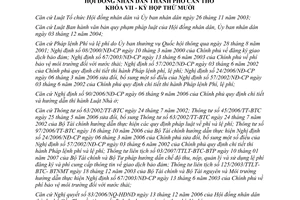 Nghị quyết 04/2007/NQ-HĐND bổ sung danh mục và mức thu phí lệ phí