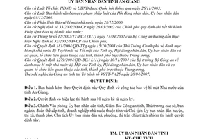 Quyết định 31/2007/QĐ-UBND Quy định công tác bảo vệ bí mật nhà nước tỉnh An Giang