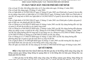 Quyết định 89/2007/QĐ-UBND Bộ đơn giá duy trì hệ thống chiếu sáng công cộng camera giao thông bảng thông tin quang điện tử đèn tín hiệu