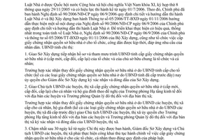 Chỉ thị 10/2007/CT-UBND cấp giấy chứng nhận quyền sở hữu nhà ở Bình Phước