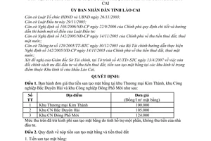 Quyết định 29/2007/QĐ-UBND  Đơn giá  nộp tiền san tạo mặt bằng, tiền thuê đất tại các khu kinh tế trọng điểm