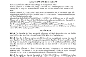 Quyết định 78/2007/QĐ-UBND phê duyệt Đề án Quy hoạch phát triển mạng lưới kinh doanh xăng dầu tỉnh Nghệ An đến năm 2010, có tính đến 2020