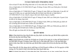 Quyết định 30/2007/QĐ-UBND khai thác quỹ đất để đầu tư phát triển