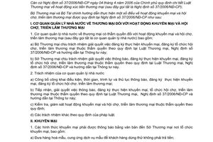 Thông tư liên tịch 07/2007/TTLT-BTM-BTC hướng dẫn khuyến mại và hội chợ, triển lãm thương mại quy định NĐ 37/2006/NĐ-CP