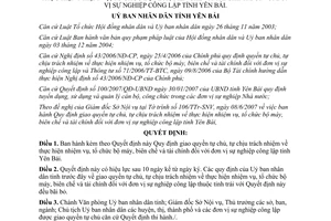 Quyết định 960/2007/QĐ-UBND giao quyền tự chủ, tự chịu trách nhiệm