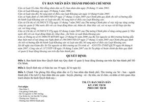 Quyết định 90/2007/QĐ-UBND Quy định quản lý hoạt động khoáng sản thành phố Hồ Chí Minh