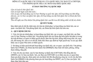 Nghị quyết 1157/NQ-UBTVQH11 quy định chế độ, định mức chi tiêu tài chính phục vụ hoạt động của Quốc hội, các cơ quan của Quốc hội