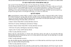 Quyết định 35/2007/QĐ-UBND sửa đổi 84/2005/QĐ-UBND chế độ trợ cấp đối với học sinh dân tộc thiểu số miền núi, vùng cao tỉnh Bình Thuận