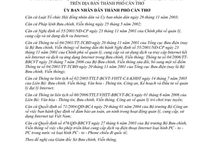 Quyết định 23/2007/QĐ-UBND sử dụng dịch vụ internet trò chơi trực tuyến Cần Thơ