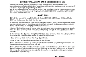 Quyết định 3084/QĐ-UBND sửa đổi điều 1 2037/QĐ-UBND phê duyệt lộ giới