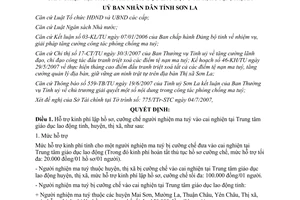 Quyết định 1618/QĐ-UBND 2007 hỗ trợ kinh phí lập hồ sơ cưỡng chế người nghiện ma tuý