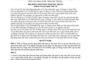 Nghị quyết 04/2007/NQ-HĐND  phân cấp quản lý nhà nước